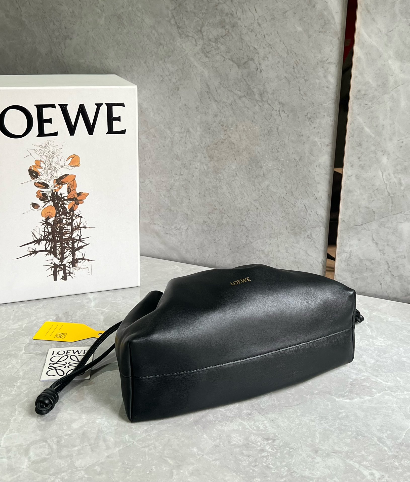 Loewe Medium Flamenco Purse in Mellow Nappa Lambskin Black